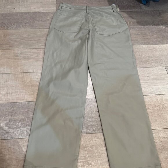 MADEWELL WOMENS PERFECT STRAIGHT HIGH RISE FAUX TAN LEATHER PANTS NEW SIZE 29 - Picture 12 of 13